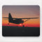 Airplane Sunset Mouse Pad