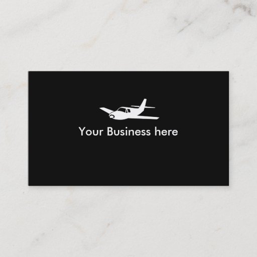 Customizable Airplane symbol customizable business cards