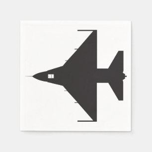 Airplane Symbol Paper Napkins
