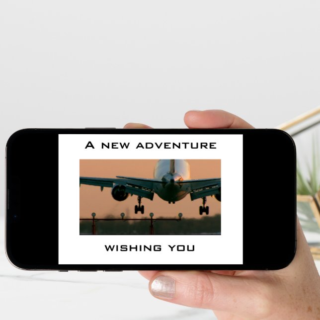 AIRPLANE TAKING OFF-CARD FOR ANY NEW ADVENTURE CARD (Front Digital)