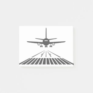 Airplane Taking Off Runway Illustration Post-it Notes