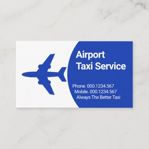 Airplane Taxi Flying Blue Skies Business Card