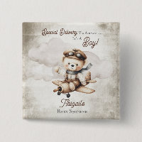 Airplane Teddy Bear Special Delivery Baby Shower