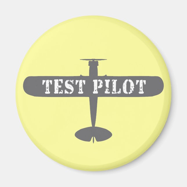 Airplane & Test Pilot Magnet (Front)