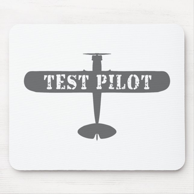 Airplane & Test Pilot Mouse Pad (Front)