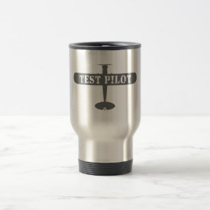 Airplane & Test Pilot Travel Mug