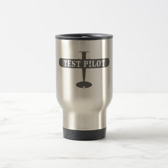 Airplane & Test Pilot Travel Mug (Center)