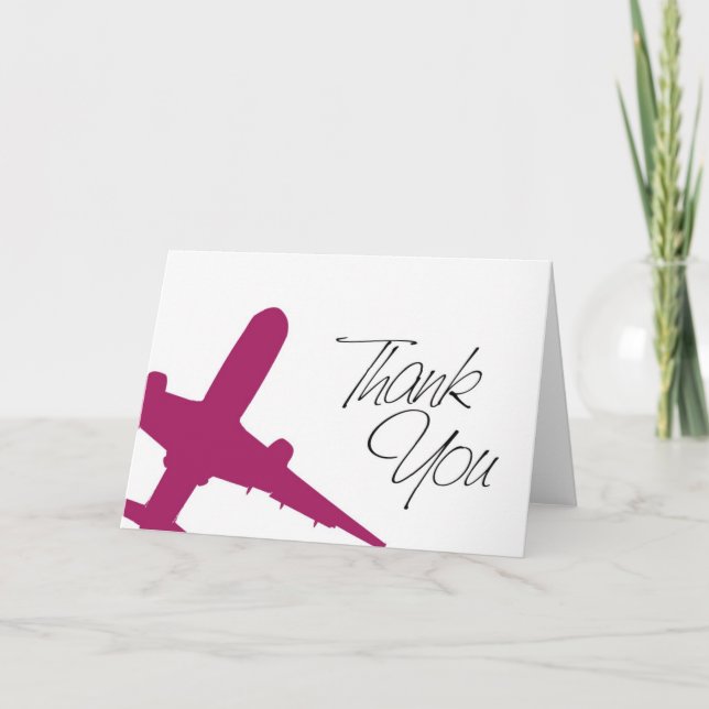 Airplane Thank You&apos You Card (Front)