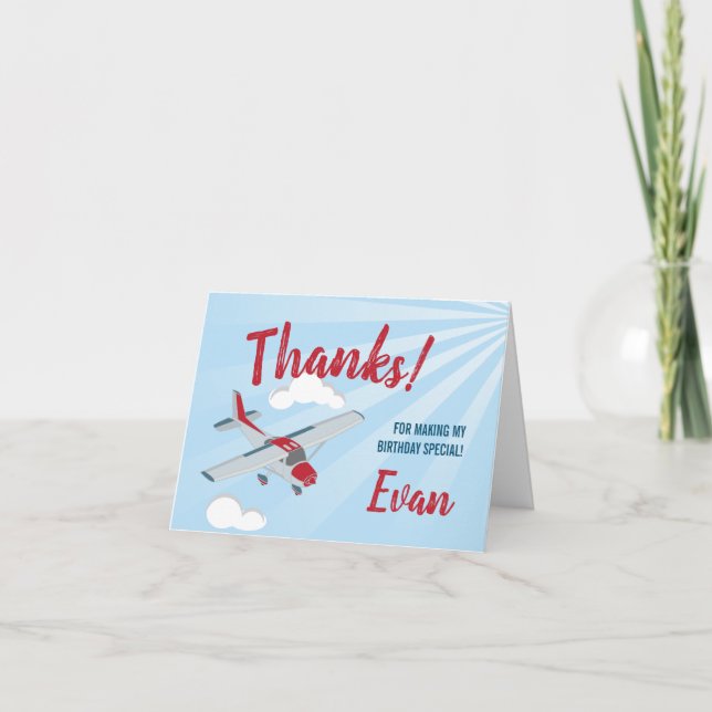 Airplane Thank You Card (Front)