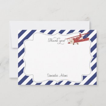 Airplane Thank You Card by melanileestyle at Zazzle