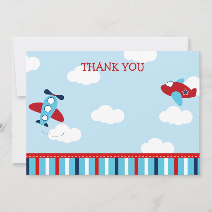 Airplane Thank You Cards | Zazzle