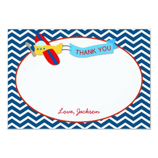 Airplane Thank You Note Card | Zazzle