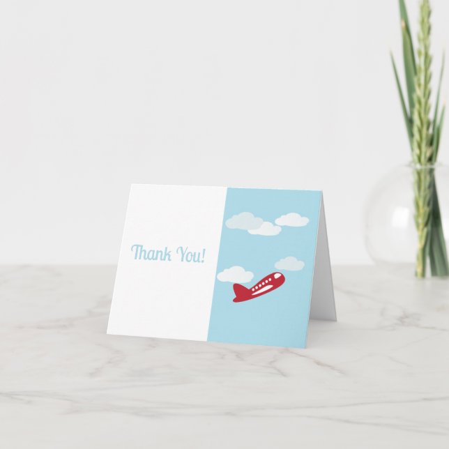Airplane Thank You Note Cards (Front)