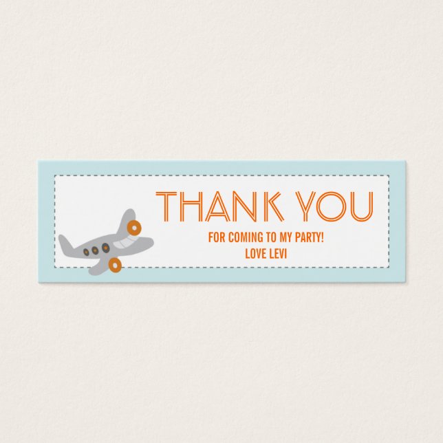 Airplane Thank you Tag (Front)