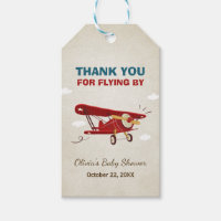 Airplane thank you tags Vintage Adventure Travel
