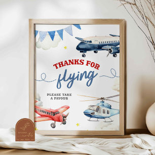 Airplane Theme Birthday Thank You Custom Sign