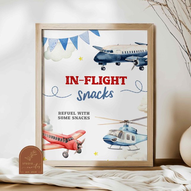 Airplane Theme In Flight Snacks Custom Sign (Creator Uploaded)