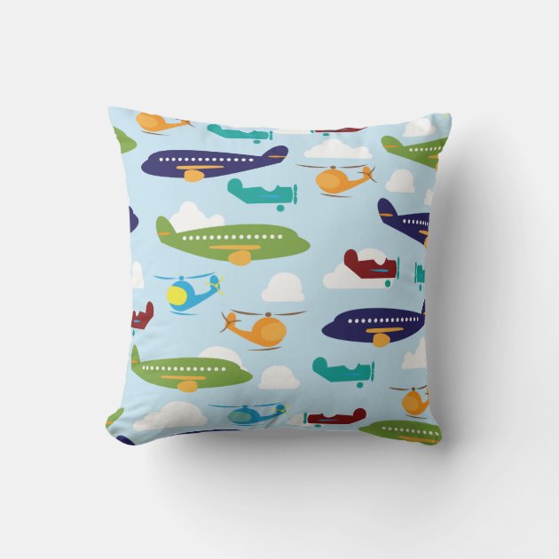 Airplane Theme Kids Room Decor Throw Pillows Zazzle