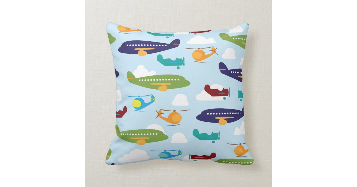 Airplane Theme Kids Room Decor Throw Pillows Zazzle Com