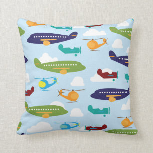 Airplane Theme Kids Room Decor Throw Pillows