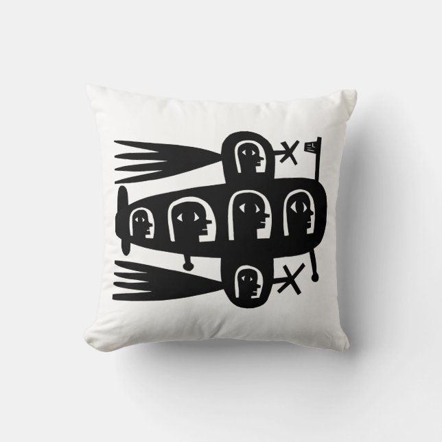 Airplane Throw Pillow (Front)