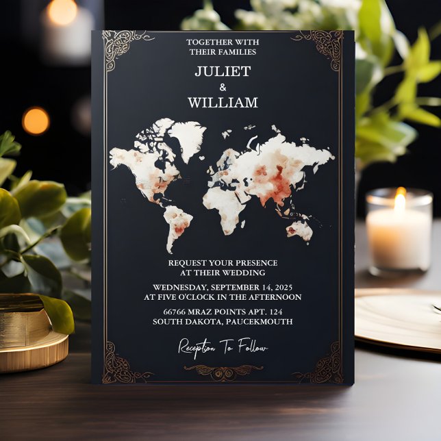 Airplane Ticket Passport Boarding Pass Wedding Invitation (Creator Uploaded)