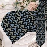 Airplane Tie Armani Gray on Black<br><div class="desc">THIS TIE IS PRINTED SAME ON BOTH SIDES</div>