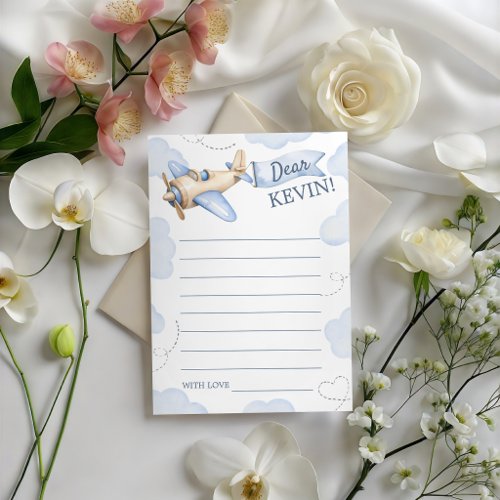 Airplane Time Flies Birthday Time Capsule Invitation