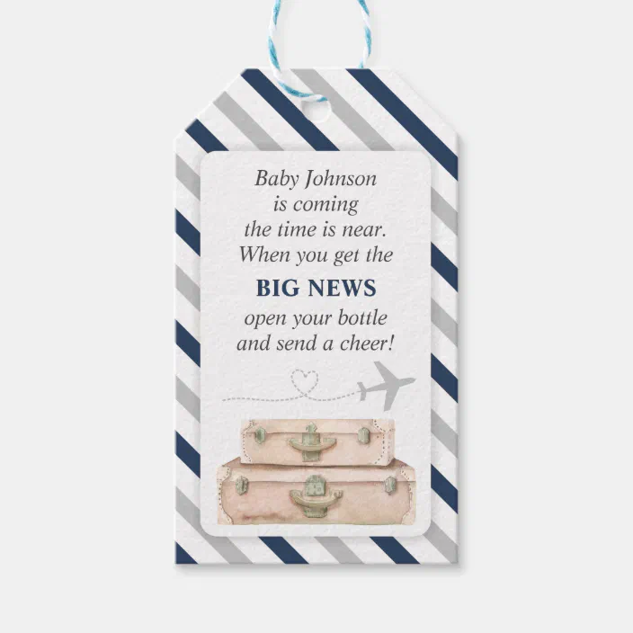 Airplane Travel Baby Boy Shower Mini Bottle Favor Gift s Zazzle Com