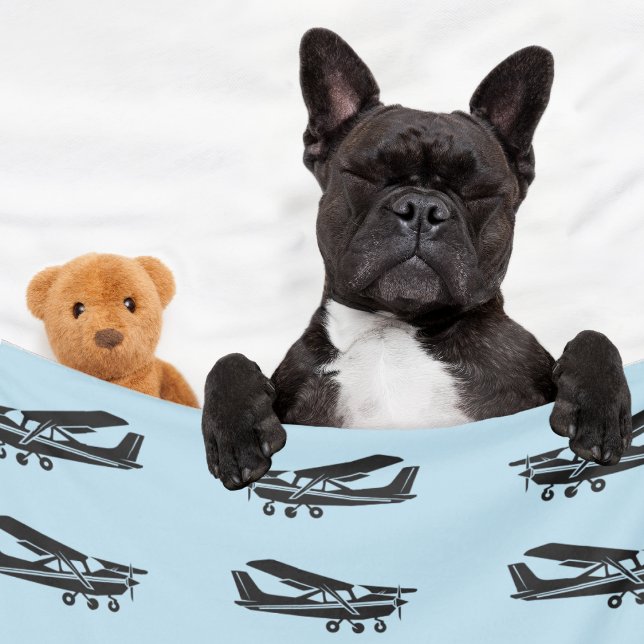 Airplane Travel Blue Baby Shower Gift, Aviation Fleece Blanket (Creator Uploaded)