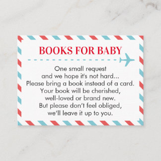 Airplane Travel Books for Baby Book Request Card