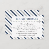 Airplane Travel Books for Baby Boy Shower Request Enclosure Card (Front/Back)