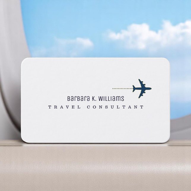 Airplane Travel Consultant Business Card (Creator Uploaded)