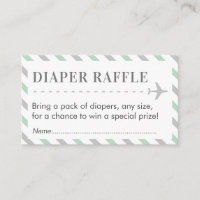 Airplane Travel Diaper Raffle Ticket Baby Shower