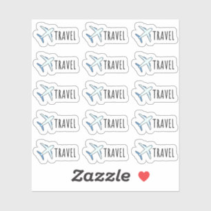 Airplane Travel Flight Reminder Functional Planner Sticker