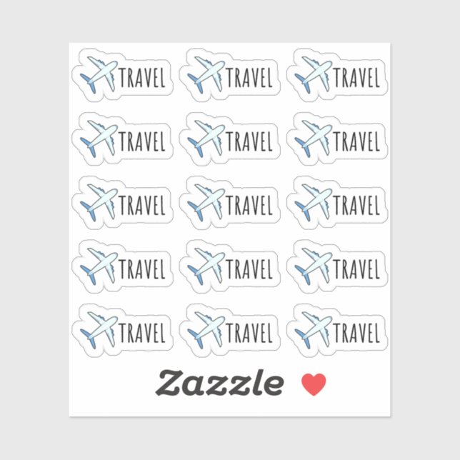 Airplane Travel Flight Reminder Functional Planner Sticker (Sheet)