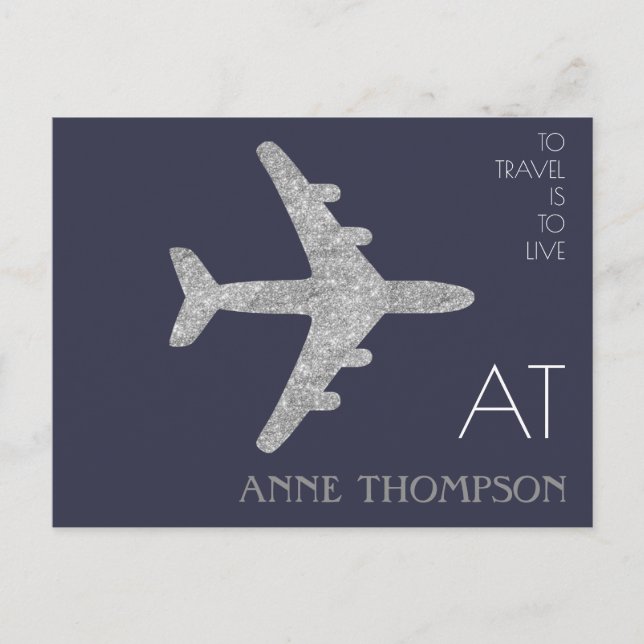 airplane travel postcard (Front)