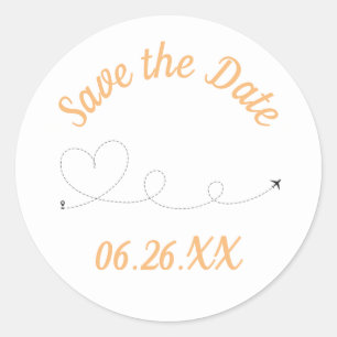 Airplane Travel - Save the Date Stickers