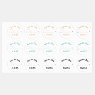 Airplane Travel - Save the Date Stickers