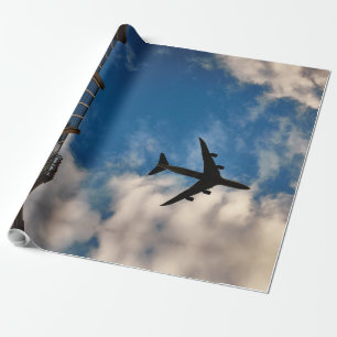 airplane travel wrapping paper