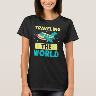 Airplane Traveling The World For Airport T-Shirt