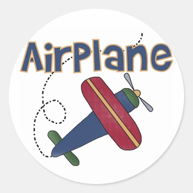 Airplane Tshirts and Gifts Classic Round Sticker (Front)