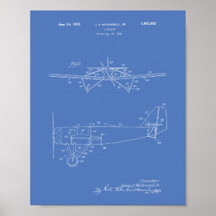 Airplane Type 2 1932 Patent Art Blueprint Poster