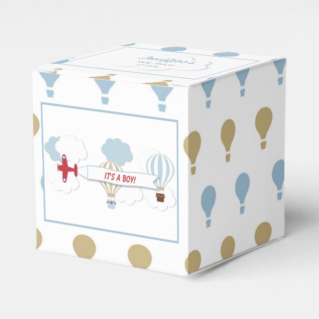 Airplane/ Up Up And Away! Favor Box (Front Side)