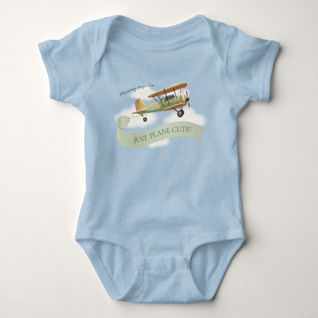Airplane Vintage Baby Gift Baby Bodysuit (Front)