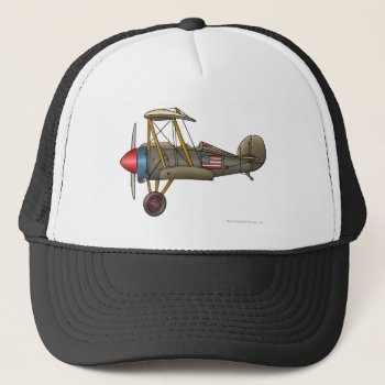 Airplane Vintage Biplane Hats by art1st at Zazzle