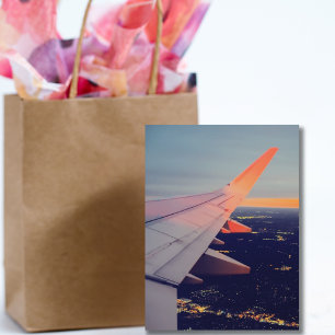 Airplane window Sunrise horizon Aviation Postcard