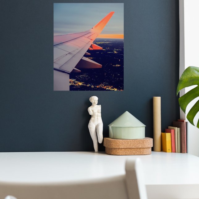 Airplane window Sunrise horizon Aviation  Poster (Creator Uploaded)