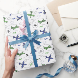 Airplane Wrapping Paper, Aircraft Gift Wrap