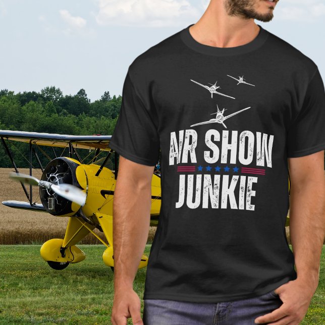 Airplane WWII Military Aviation Airshow Junkie T-Shirt (Creator Uploaded)